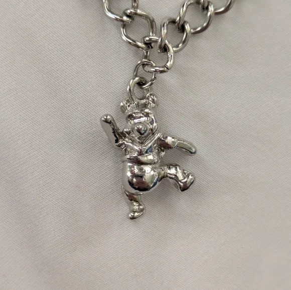 DISNEY Winnie The Pooh & Friends Silver Tone Charm Bracelet 7.25" - Picture 10 of 15